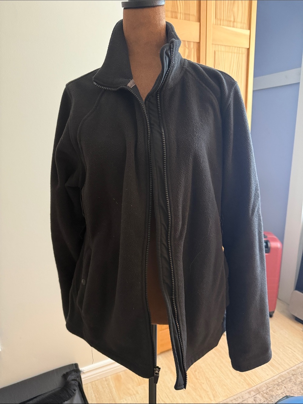 Women’s Black lands end Fleece Jacket XL Polartec